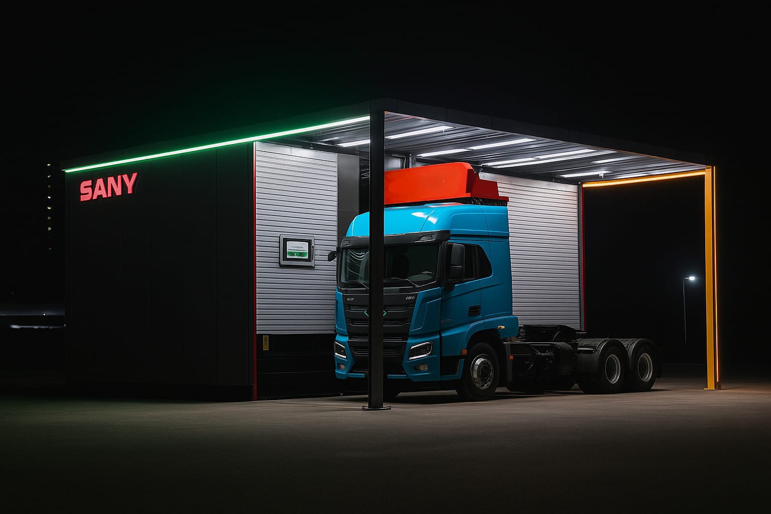 SANY battery charge and swap station with electric truck